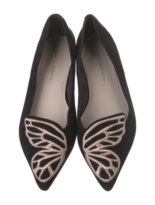 Sophia Webster Suede Embroidered Accent Flats