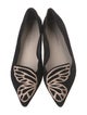 Sophia Webster Suede Embroidered Accent Flats