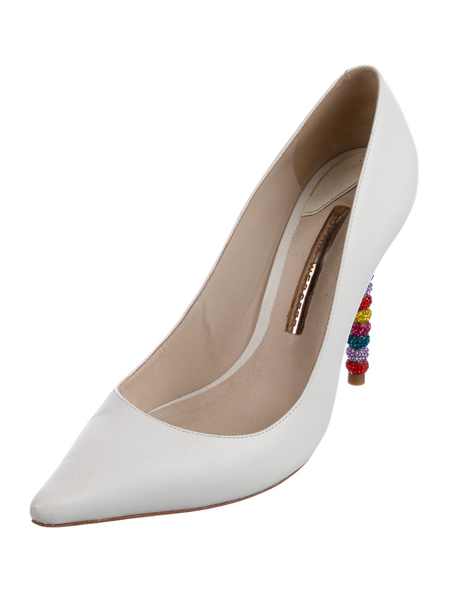 Sophia Webster Leather Crystal Embellishments Pumps