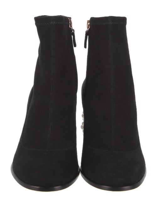 Sophia Webster Suede Crystal Embellishments Sock Boots