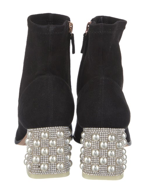 Sophia Webster Suede Crystal Embellishments Sock Boots