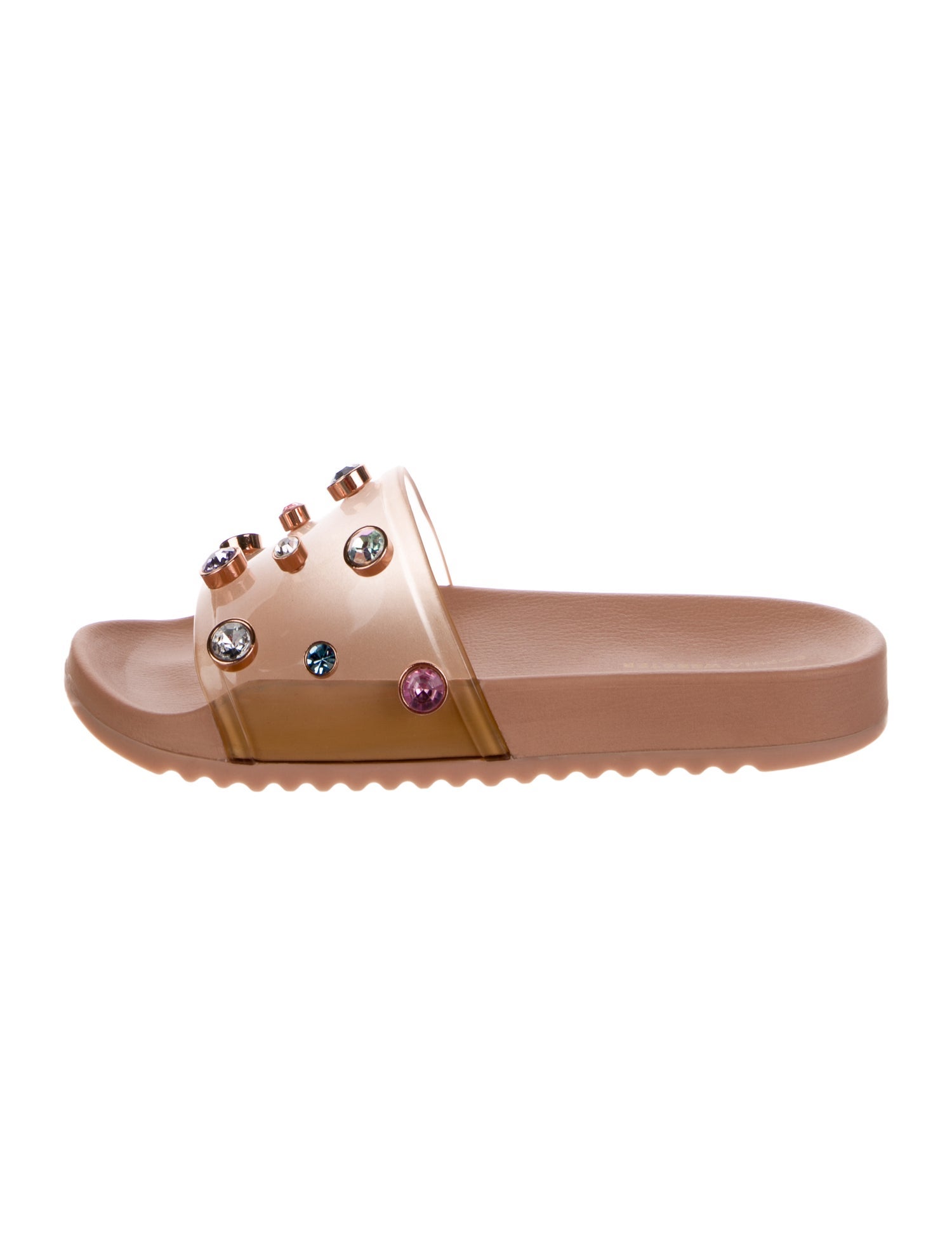 Sophia Webster PVC Crystal Embellishments Slides