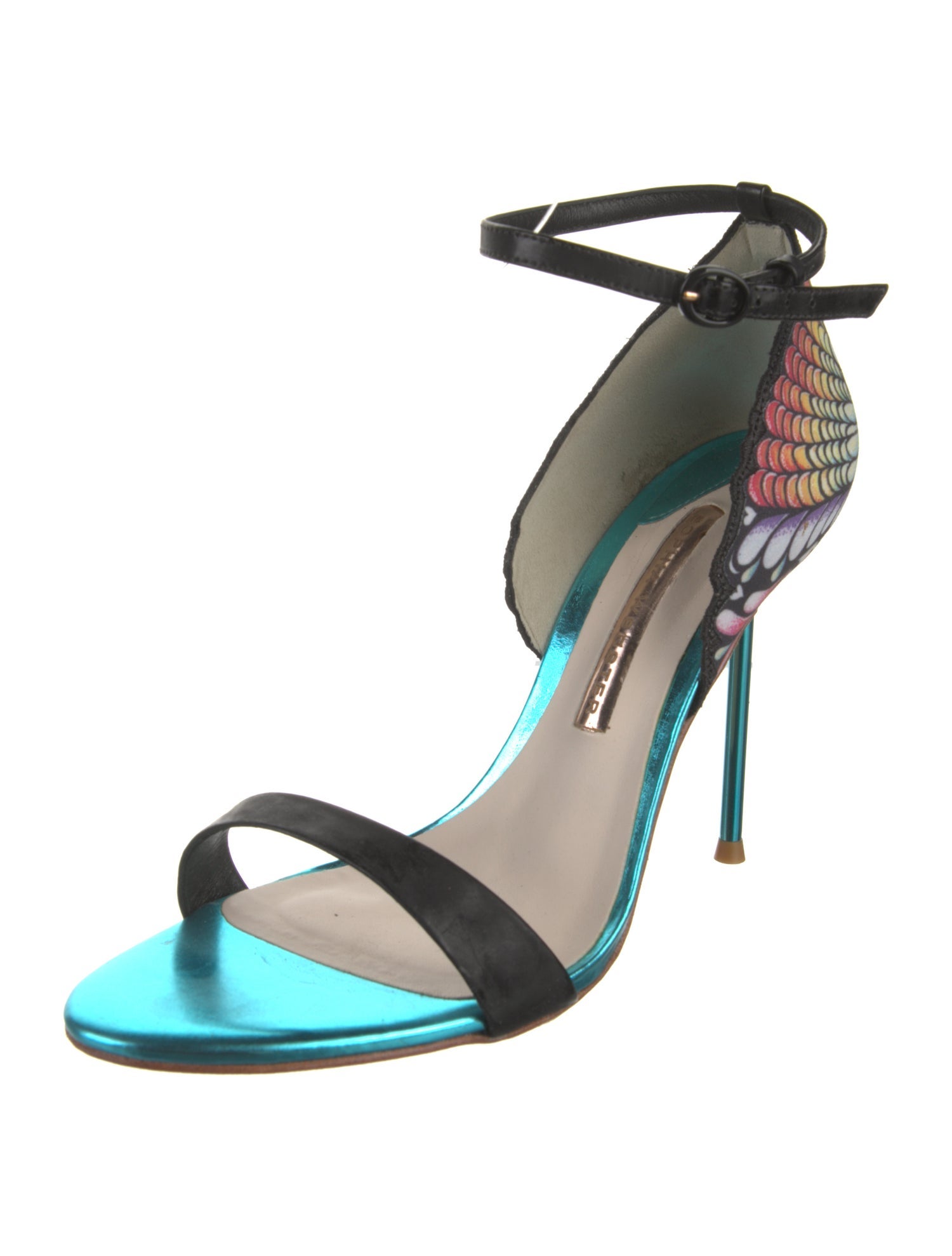 Sophia Webster Leather Colorblock Pattern Sandals