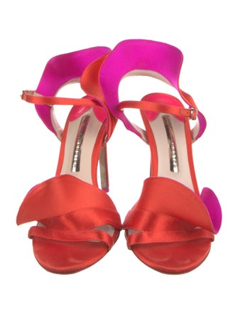 Sophia Webster Satin Ruffle Embellishment Sandals