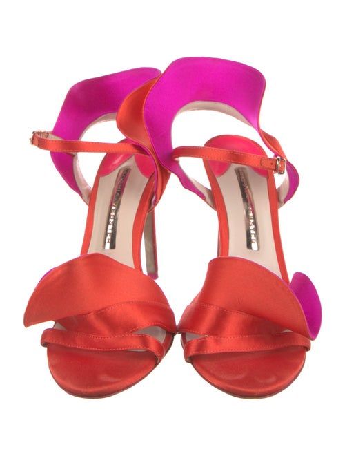 Sophia Webster Satin Ruffle Embellishment Sandals