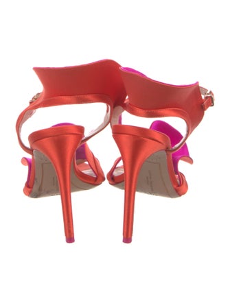 Sophia Webster Satin Ruffle Embellishment Sandals