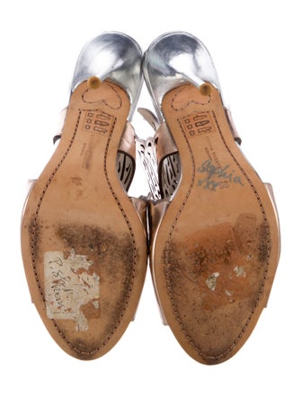 Sophia Webster Leather Lasercut Accents Slingback Sandals