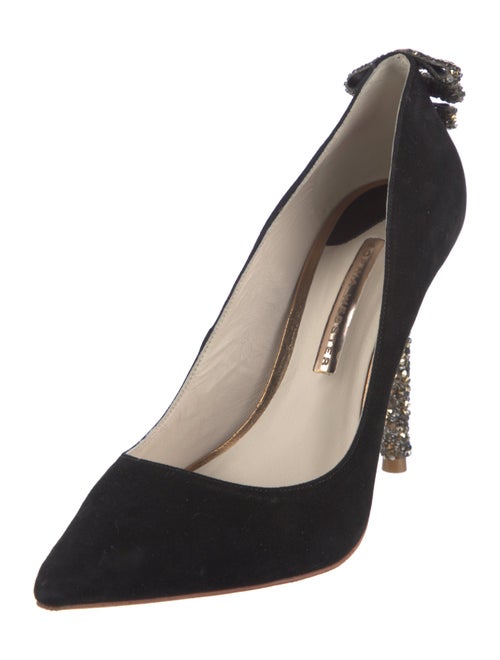 Sophia Webster Suede Crystal Embellishments Pumps