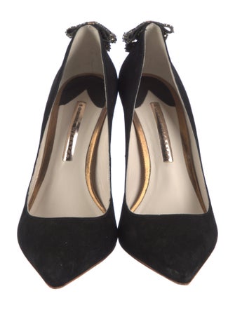 Sophia Webster Suede Crystal Embellishments Pumps