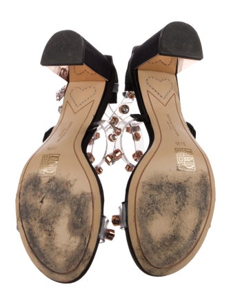 Sophia Webster Satin Crystal Embellishments Gladiator Sandals