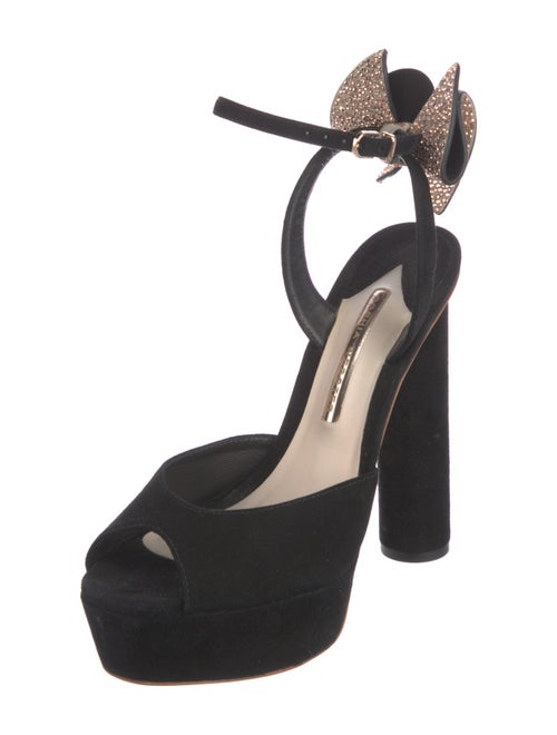 Sophia Webster Suede Bow Accents D'Orsay Pumps