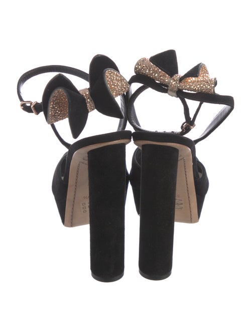 Sophia Webster Suede Bow Accents D'Orsay Pumps