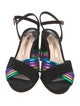Sophia Webster Suede Colorblock Pattern Slingback Sandals