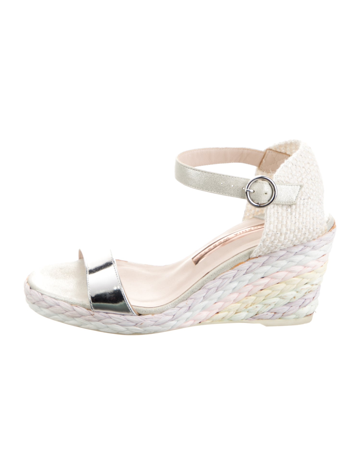 Sophia Webster Colorblock Pattern Braided Accents Espadrilles