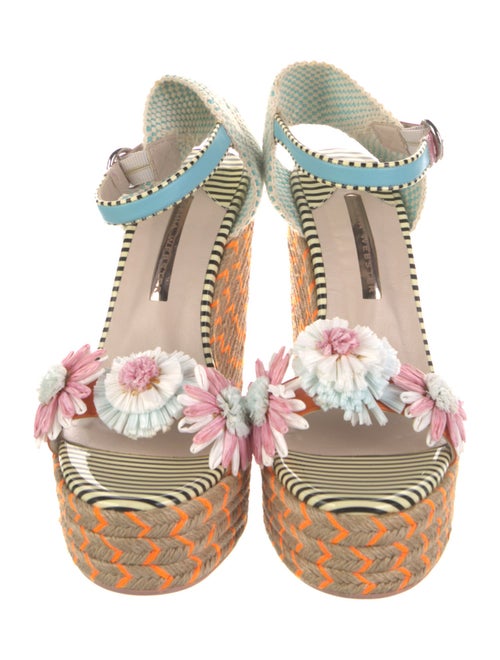 Sophia Webster Jute Floral Print Espadrilles
