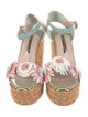 Sophia Webster Jute Floral Print Espadrilles