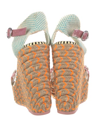 Sophia Webster Jute Floral Print Espadrilles