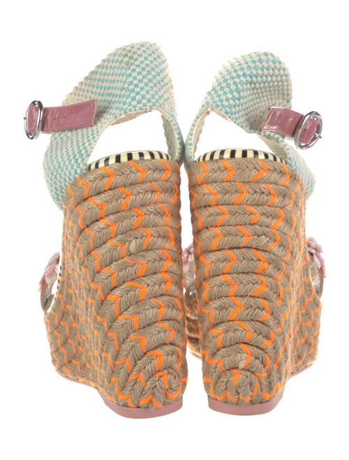 Sophia Webster Jute Floral Print Espadrilles