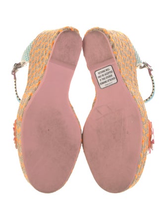Sophia Webster Jute Floral Print Espadrilles