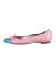 Sophia Webster Patent Leather Bow Accents Ballet Flats