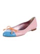 Sophia Webster Patent Leather Bow Accents Ballet Flats