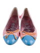 Sophia Webster Patent Leather Bow Accents Ballet Flats