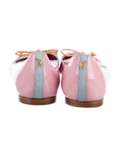 Sophia Webster Patent Leather Bow Accents Ballet Flats