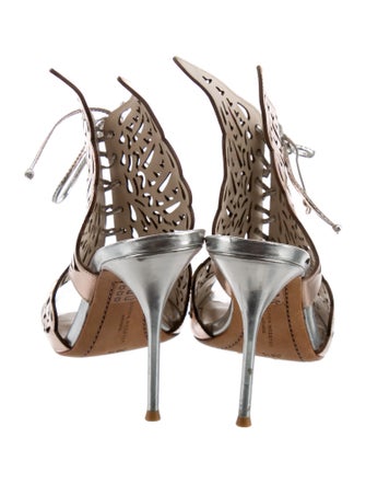 Sophia Webster Leather Lasercut Accents Slingback Sandals