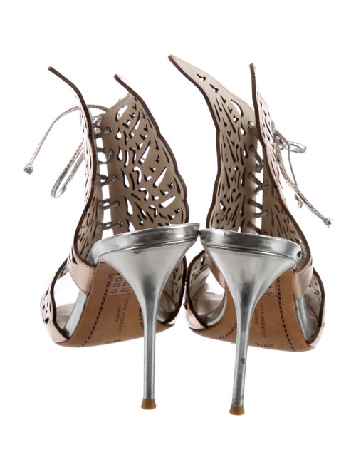 Sophia Webster Leather Lasercut Accents Slingback Sandals
