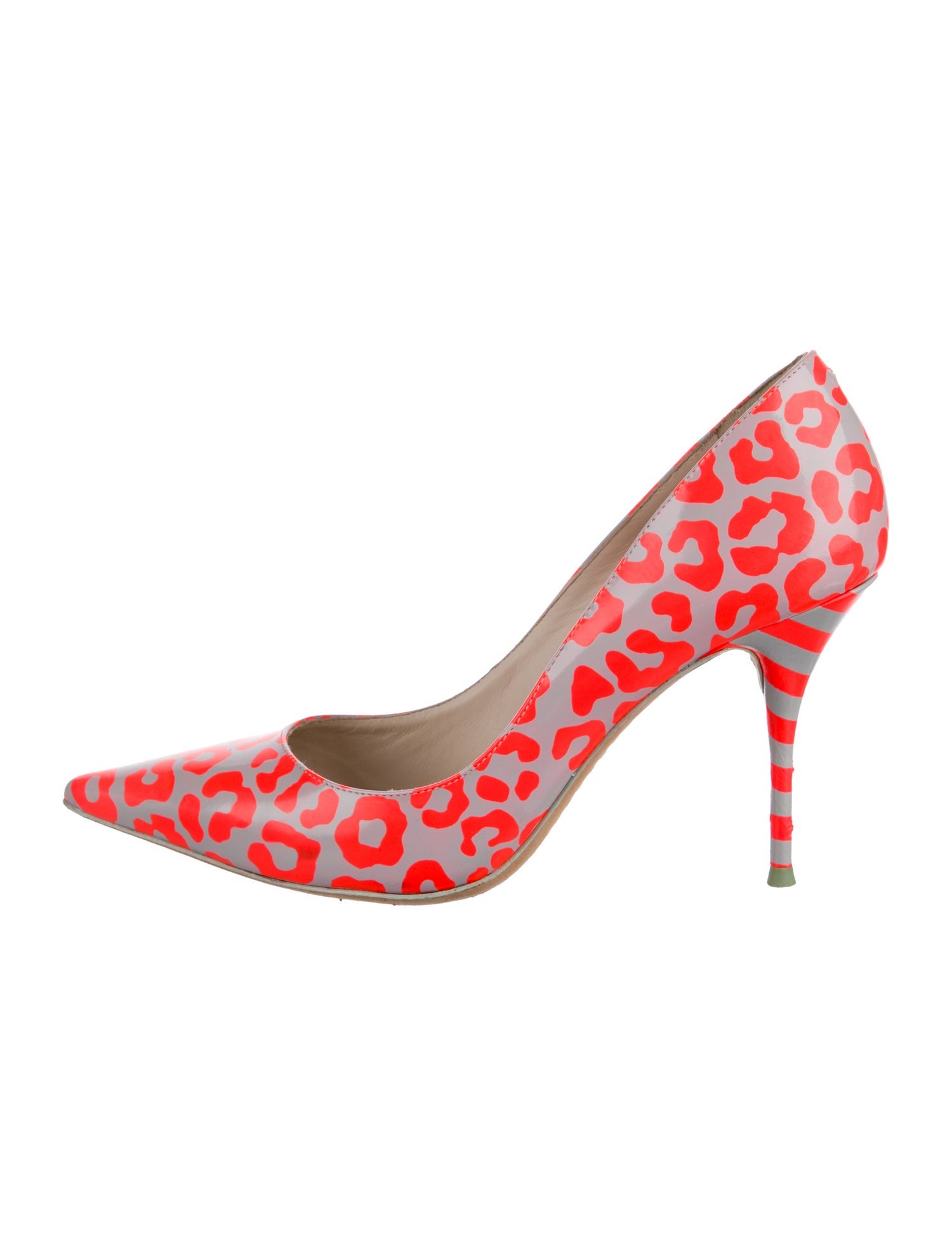Sophia Webster Patent Leather Animal Print Pumps