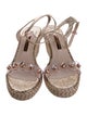Sophia Webster Leather Glitter Accents Espadrilles