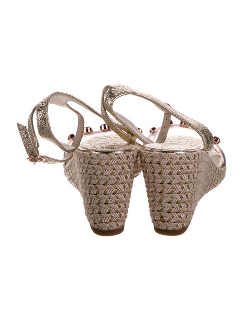 Sophia Webster Leather Glitter Accents Espadrilles