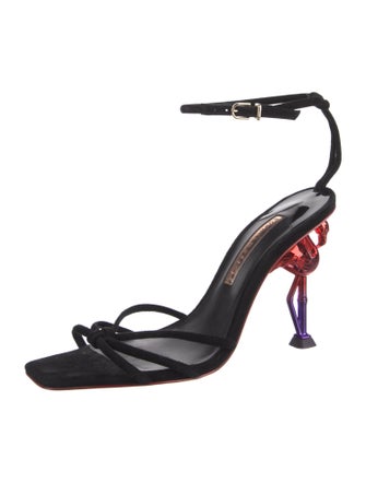 Sophia Webster Suede Crystal Embellishments Sandals