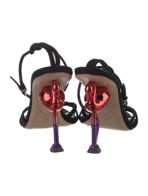 Sophia Webster Suede Crystal Embellishments Sandals