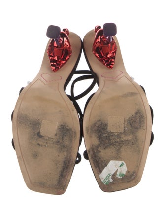 Sophia Webster Suede Crystal Embellishments Sandals
