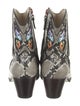 Sophia Webster Embossed Leather Animal Print Western Boots