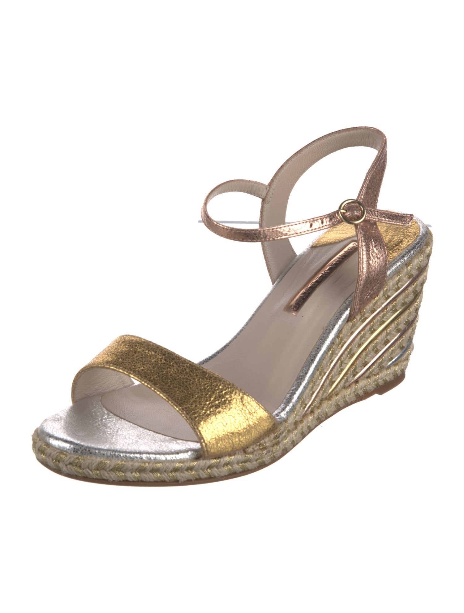 Sophia Webster Leather Striped Espadrilles