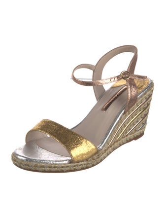 Sophia Webster Leather Striped Espadrilles