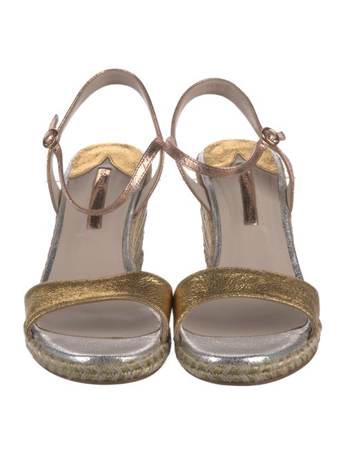 Sophia Webster Leather Striped Espadrilles