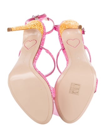 Sophia Webster Glitter Crystal Embellishments Slingback Sandals