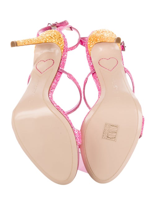 Sophia Webster Glitter Crystal Embellishments Slingback Sandals