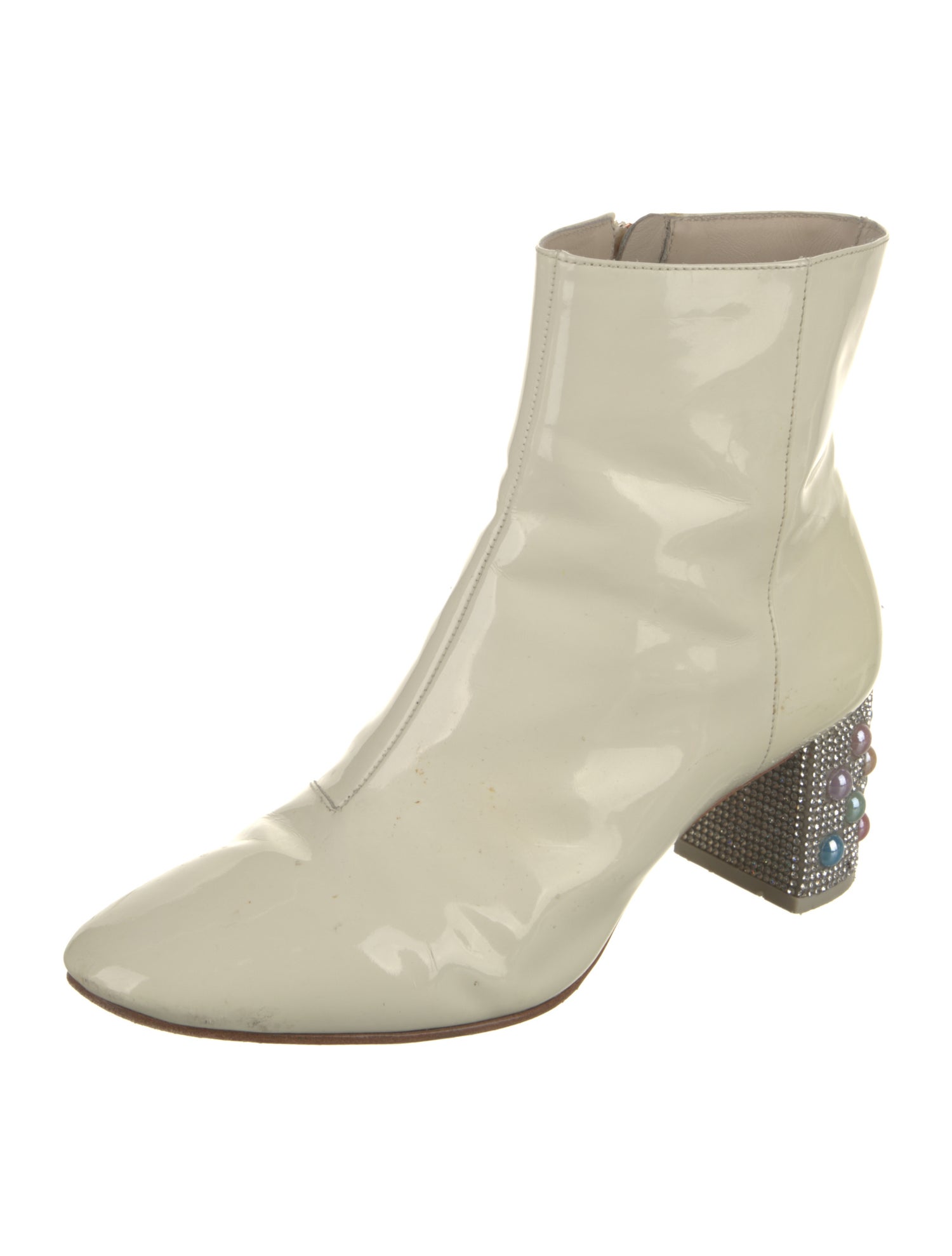 Sophia Webster Patent Leather Crystal Embellishments Boots