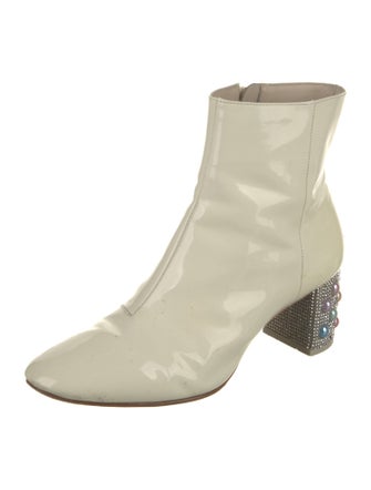 Sophia Webster Patent Leather Crystal Embellishments Boots