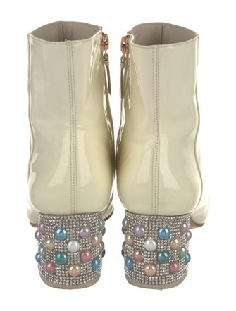 Sophia Webster Patent Leather Crystal Embellishments Boots