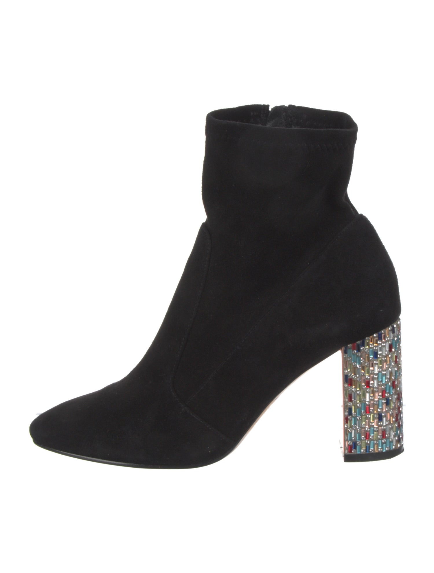Sophia Webster Suede Colorblock Pattern Sock Boots