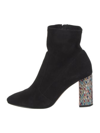 Sophia Webster Suede Colorblock Pattern Sock Boots