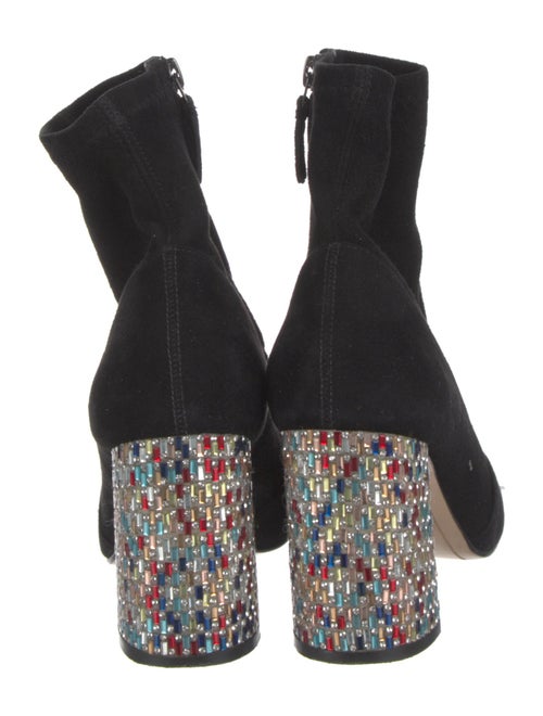 Sophia Webster Suede Colorblock Pattern Sock Boots