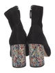 Sophia Webster Suede Colorblock Pattern Sock Boots