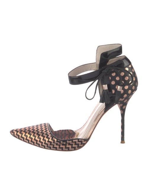 Sophia Webster Leather Printed D'Orsay Pumps