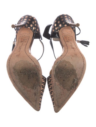 Sophia Webster Leather Printed D'Orsay Pumps